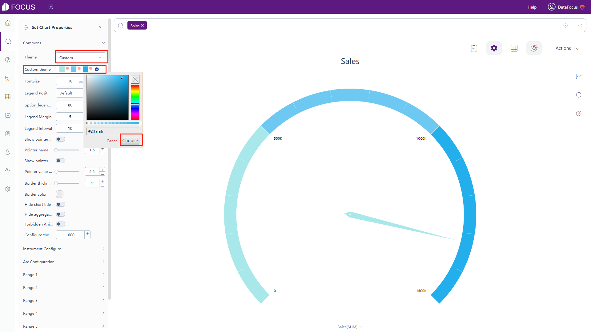 Figure 3-4-4 Customize theme color